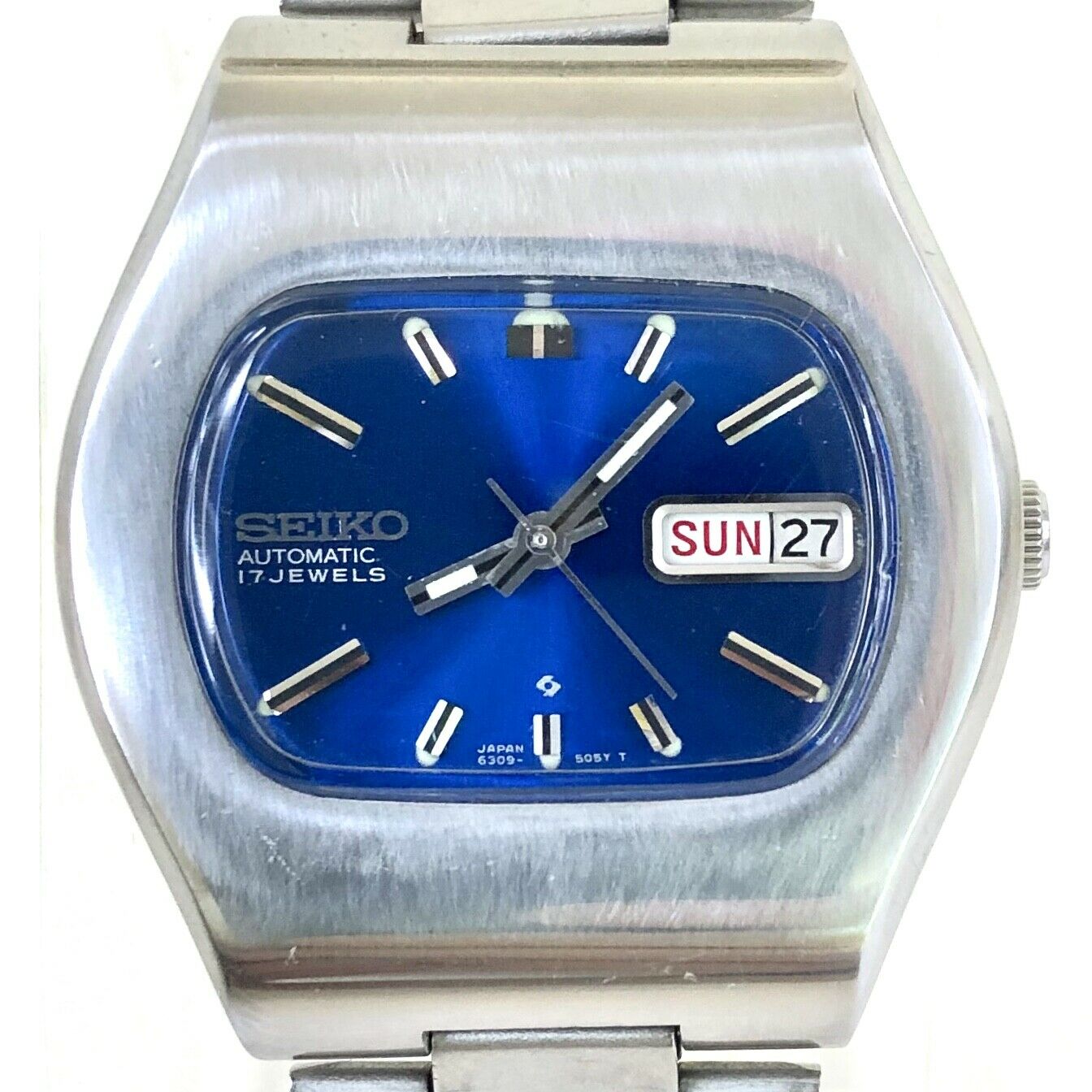 Seiko Vintage 1979 Blue Dial 17 Jewels 6309-5059 Automatic Watch