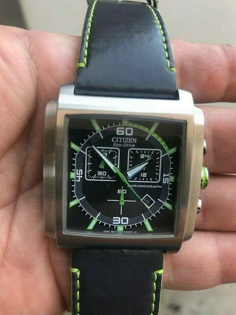 Citizen Watch Eco-Drive H501-S086256 Chrono Green Gray Working