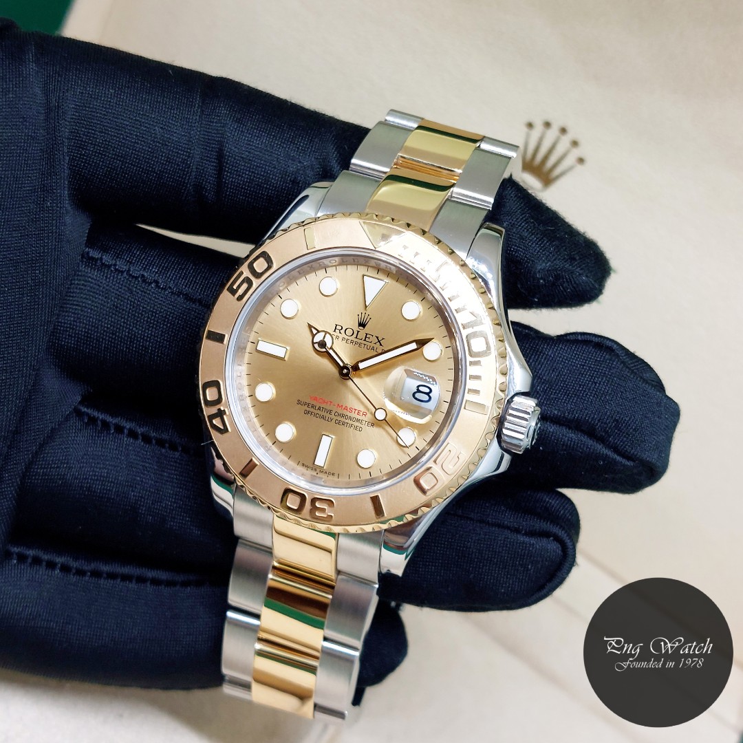 Yacht master half discount gold