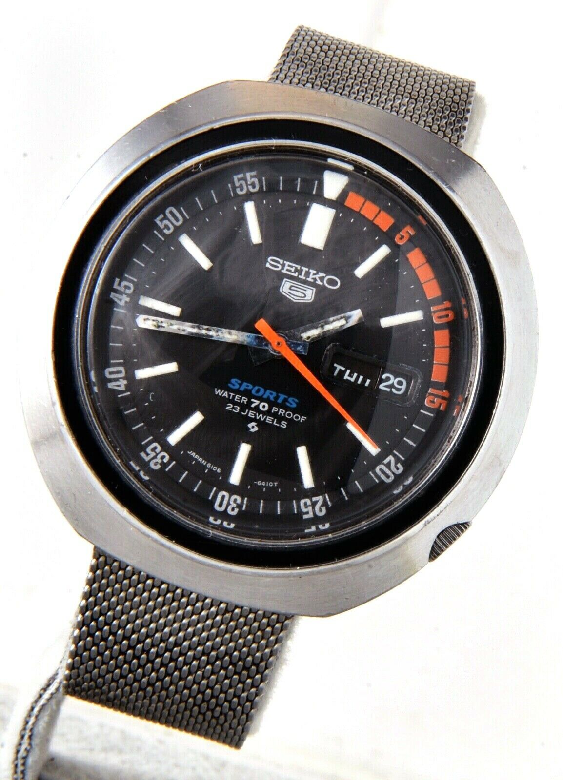 1969 Seiko 5 Sports 6106-6410 Automatic Watch JDM Model