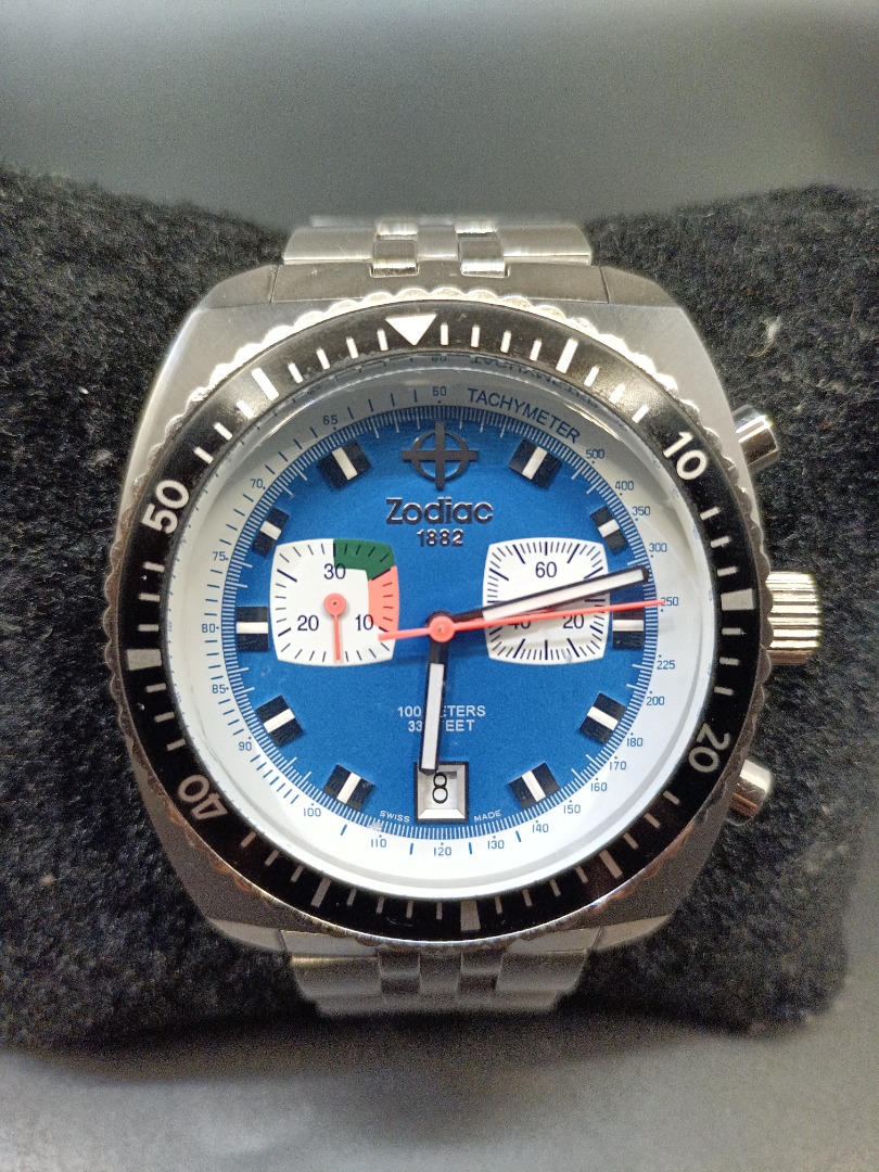Collectible! Zodiac ZO2234 Sea Dragon Chronograph Diver's Quartz