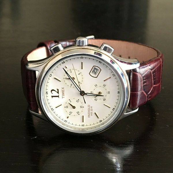 VINTAGE TIMEX INDIGLO K3 CHRONOGRAPH MEN'S QUARTZ WRIST WATCH