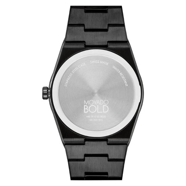 Movado Bold 3601244 Rose Gold Dial Black Stainless Steel Quartz 40mm ...