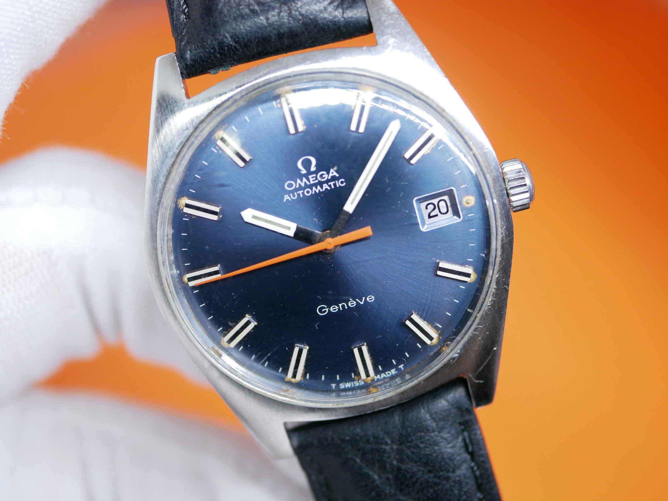 Omega geneve discount automatic blue dial