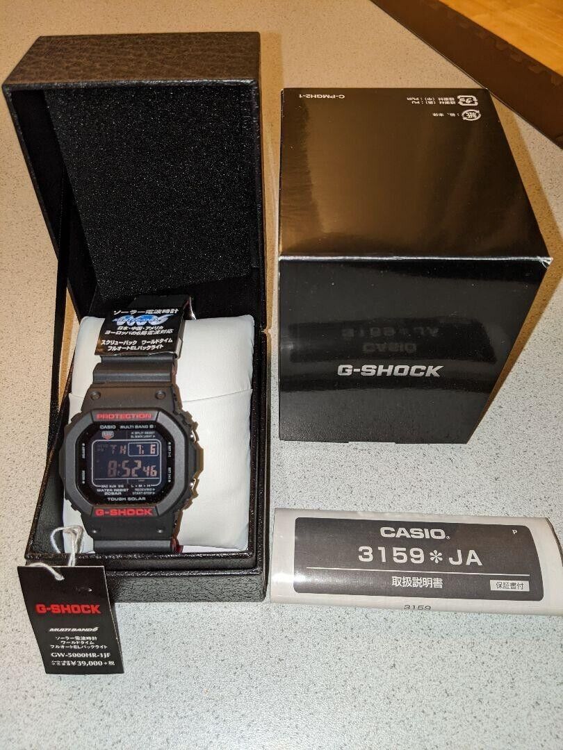 CASIO G-SHOCK GW-5000HR-1JF Black & Red Series Tough solar