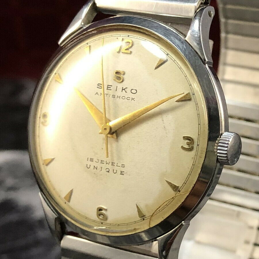 Vintage SEIKO UNIQUE 15 Jewels SEIKOSHA Men's Hand-winding