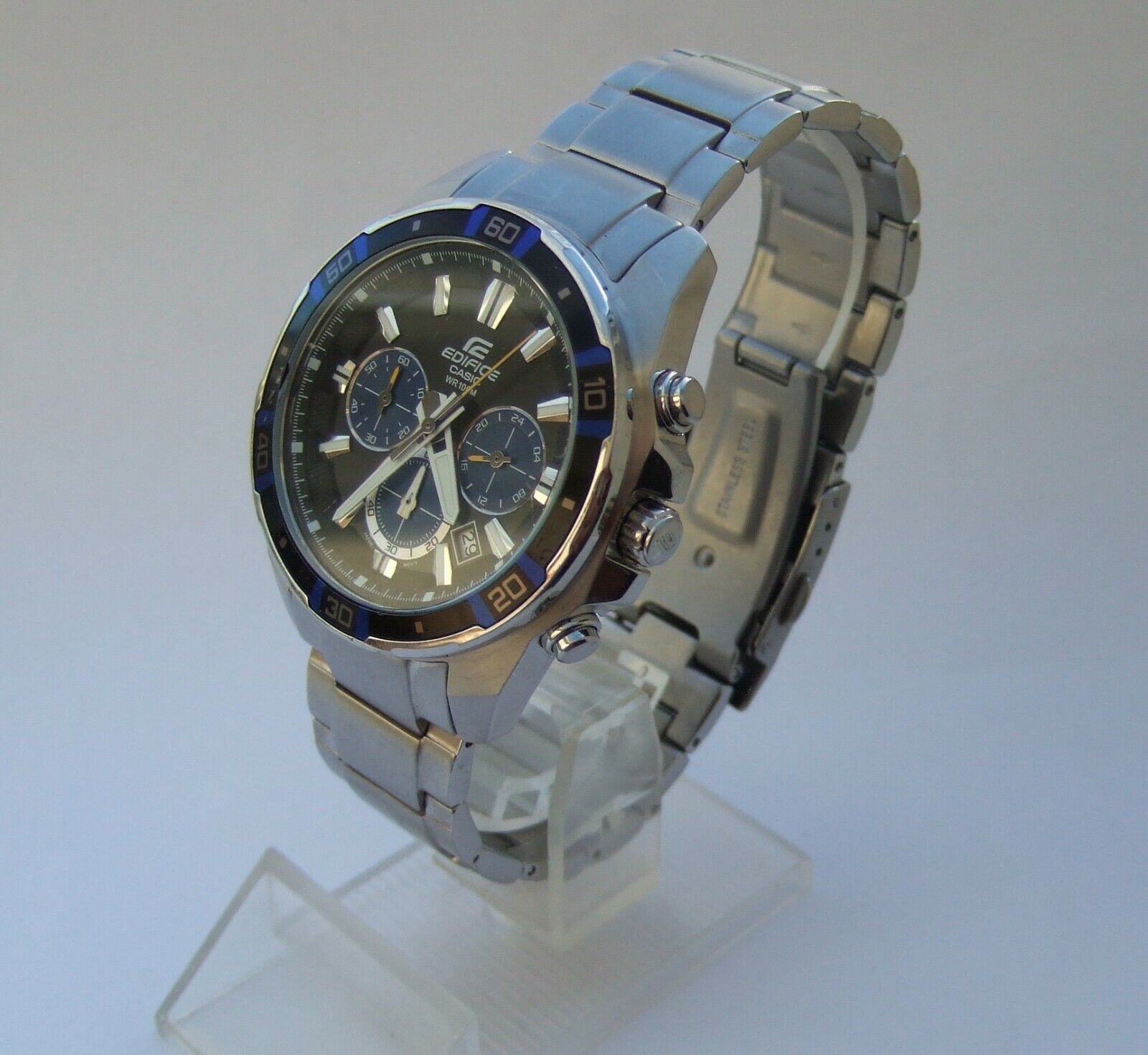 Casio Edifice 5373 MTD 1082 Chronograph in Edelstahl LED Manneruhr WatchCharts Marketplace