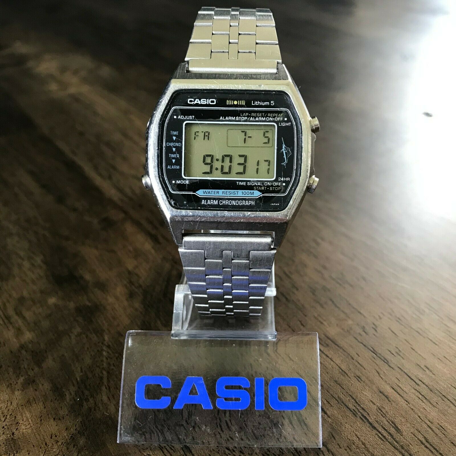 casio chronograph orange