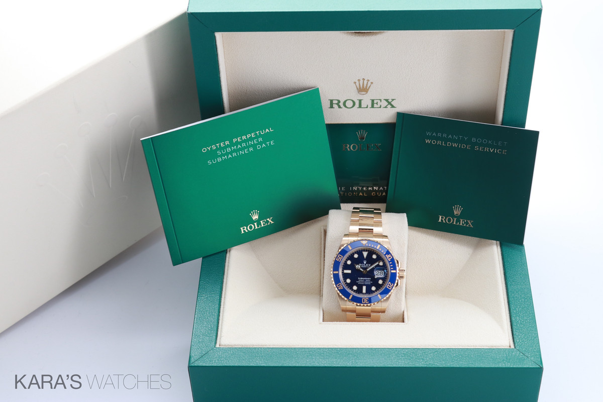 FSOT Rolex Submariner Date 41MM Yellow Gold Blue Dial 126618 LB