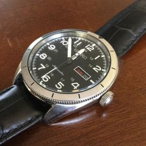 Mens Seiko Automatic 4R36-04H0 Leather Wrist Watch NO BOX | WatchCharts