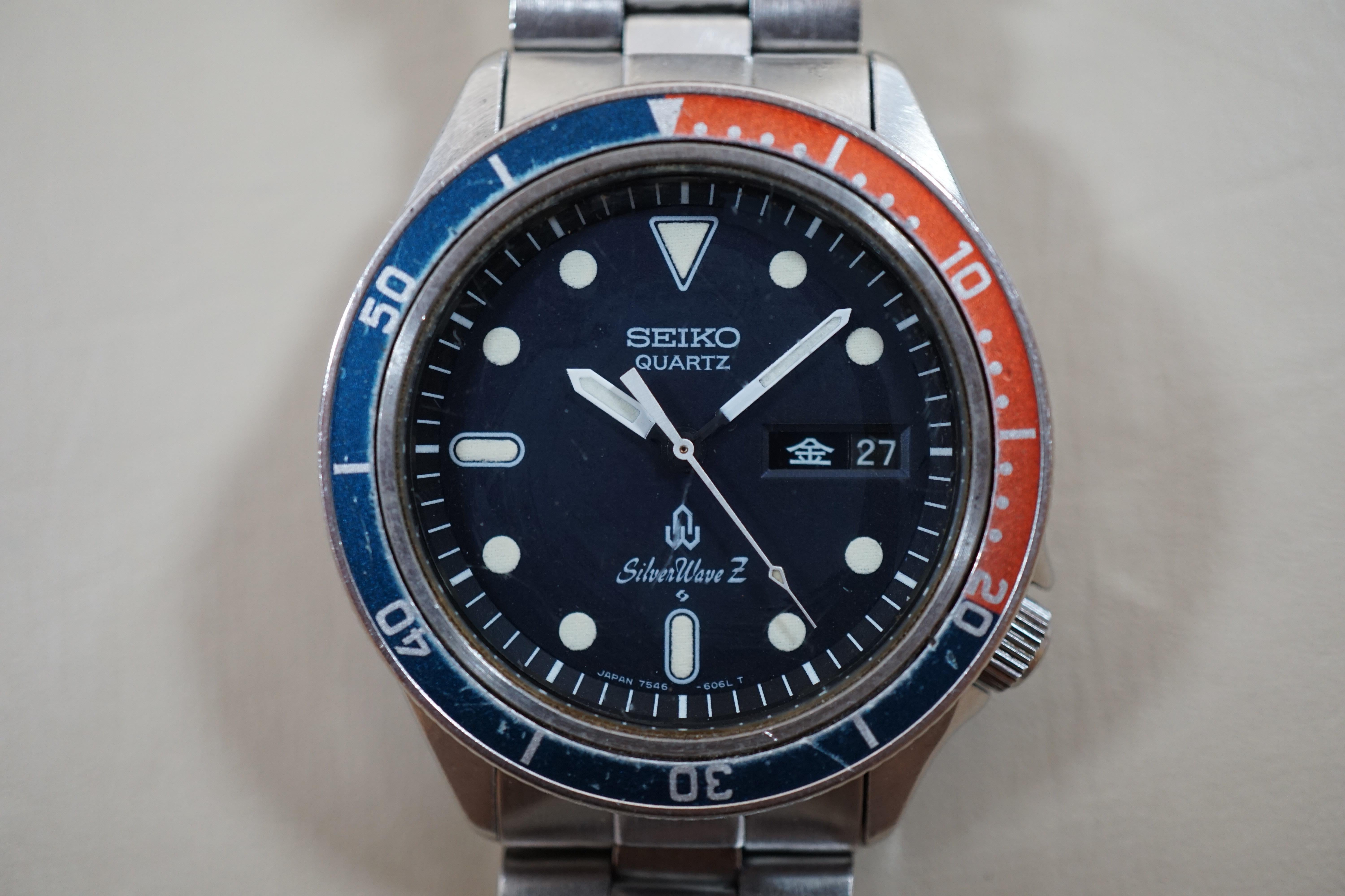 WTS Vintage 1978 Seiko 7546 606A SilverWave Z Pepsi JDM