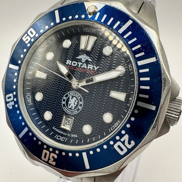 Box Rotating Reference â CHELSEA FCâ ROTARY AQUASPEED Mens Watch Diverâ s RARE LIMITED EDITION ...