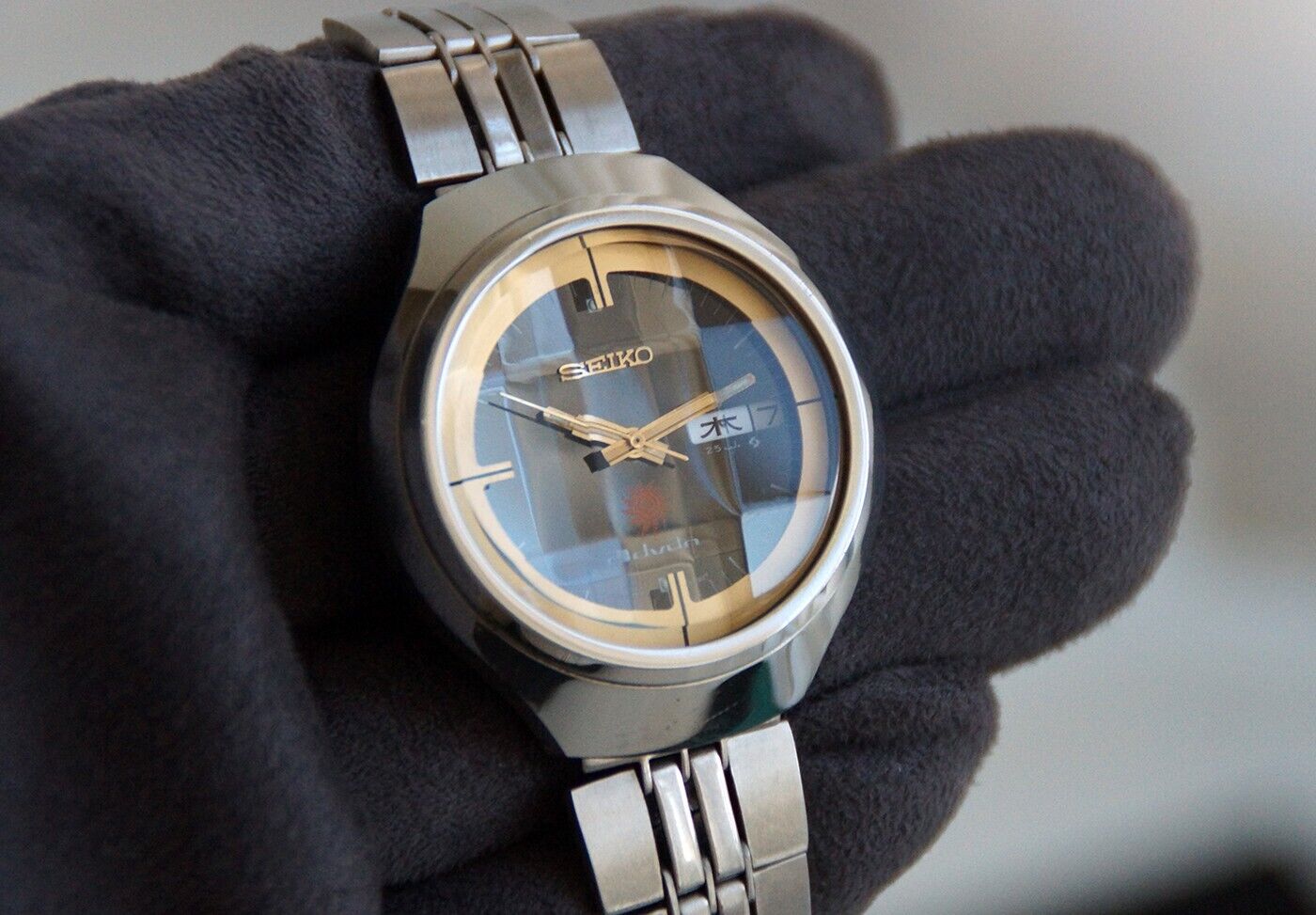 SEIKO advan アドバン 7019-7300 自動巻き 21石 カットガラス 