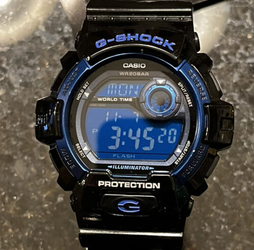 CASIO G Shock Blue Dial Black Resin Strap Men s Watch G8900A 1CR