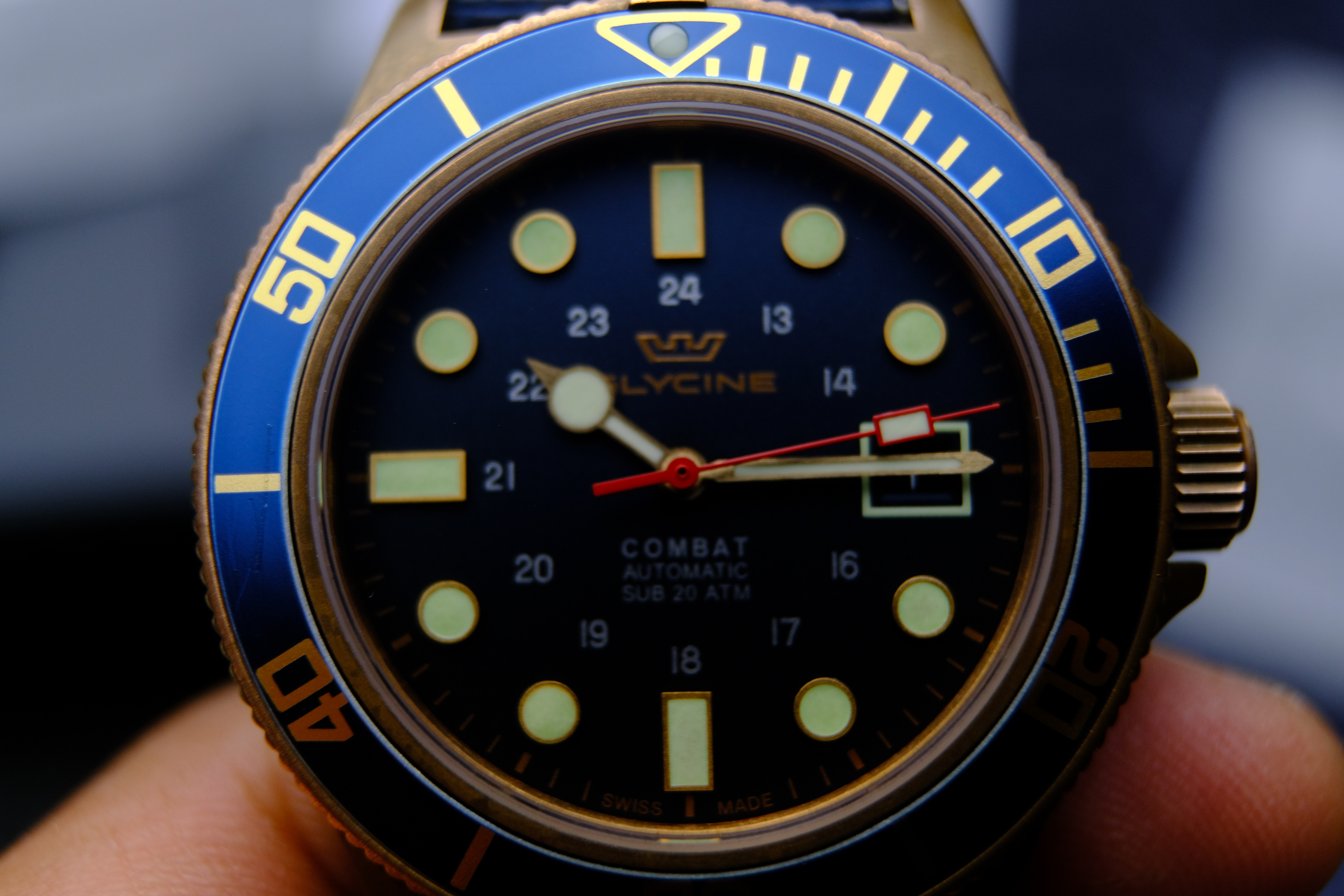 WTS Glycine BRONZE Combat Sub 42mm GL0174 WatchCharts Marketplace