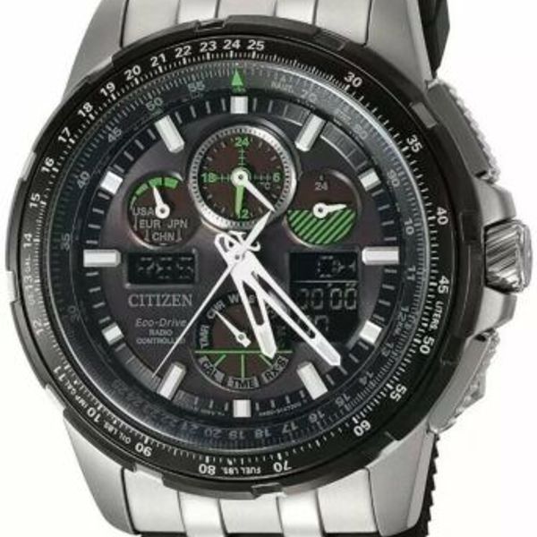 Citizen Eco-Drive Skyhawk A-T Chronograph Perpetual Rubber Watch U680 ...
