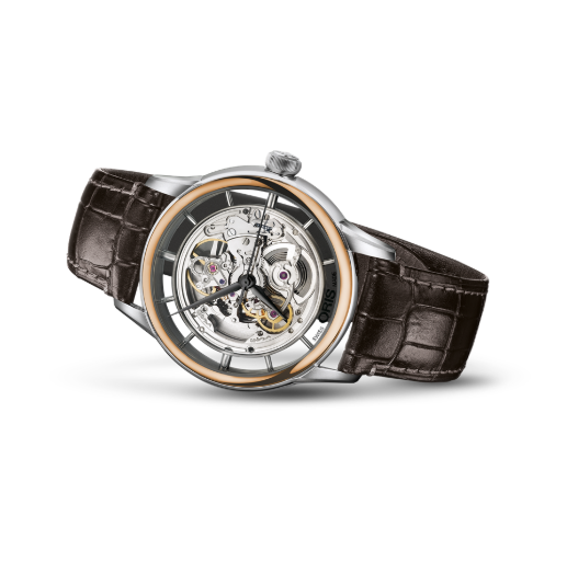 Oris Artelier Translucent Skeleton 18k Rosegold