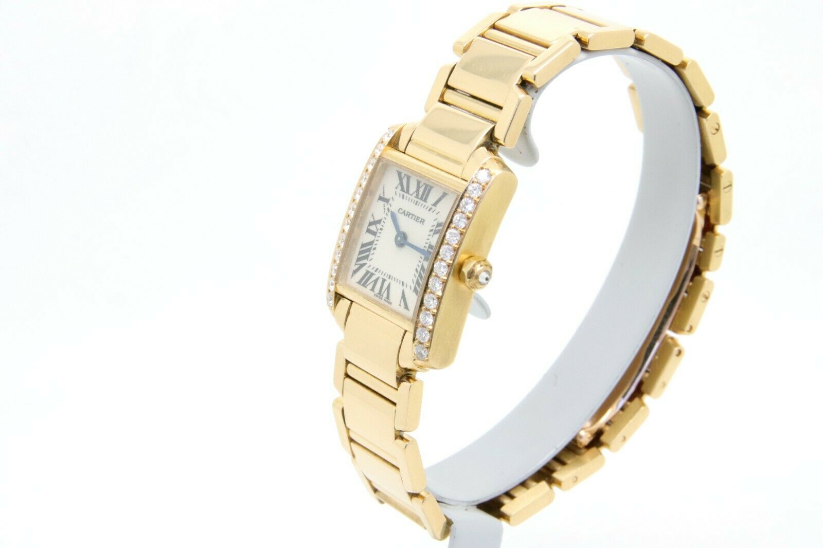 Cartier Tank Francaise 2385 18k Yellow Gold | Diamond Bezel & Bracelet