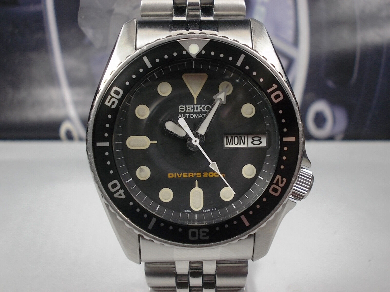 SEIKO SCUBA DIVERS SKX013 DAY/DATE MIDSIZE WATCH 7S26-0030, PATINA