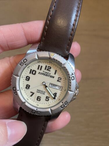 Timex expedition indiglo sale wr100m stainless steel