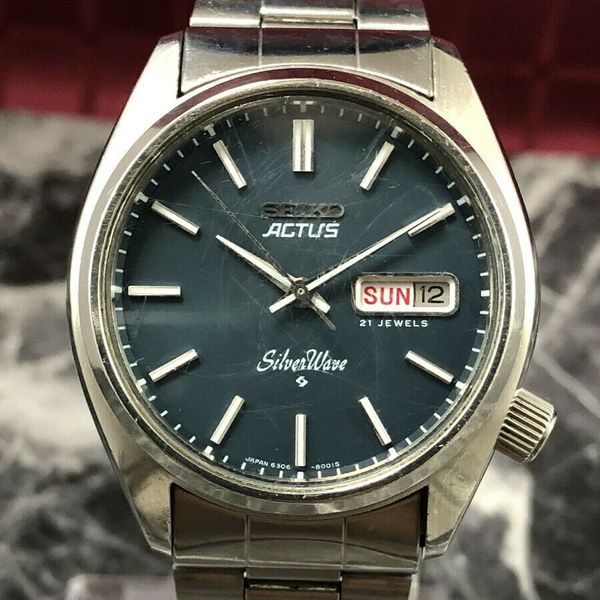 Vintage 1976 Seiko Actus Silverwave Automatic Watch 6306-8000 Original ...