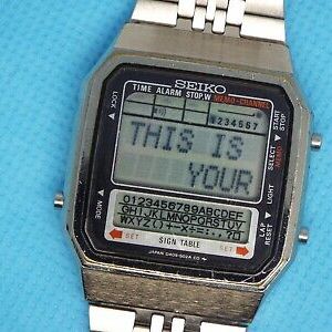 Vintage Seiko Digital Watch 80s SIGN TABLE LCD D409-5020 RETRO OLD SCHOOL |  WatchCharts