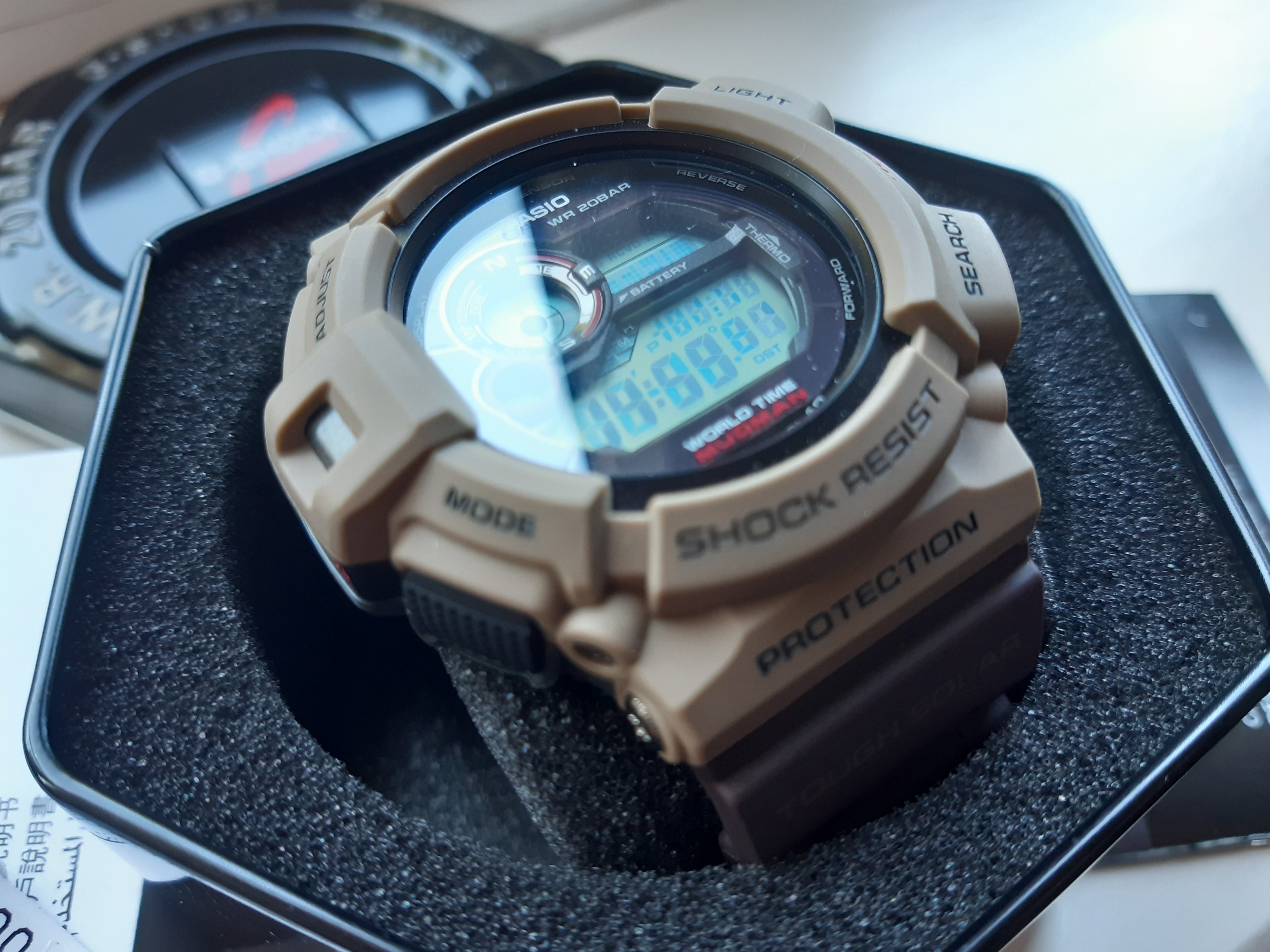 UK Casio G Shock G 9300 1ER Mudman with 4 bezels and 3 straps