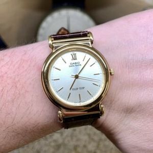 RARE) Vintage Gold Casio IA-1000 (Module 727) Flip Top Databank