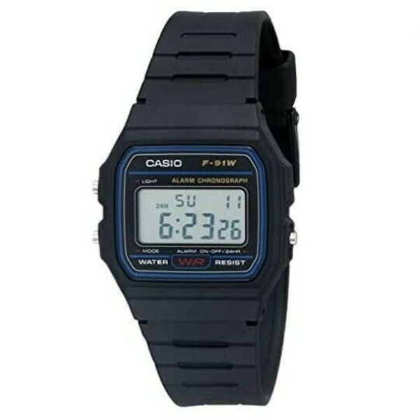 Casio Men's F91W-1 Classic Black Digital Resin Strap Watch ...