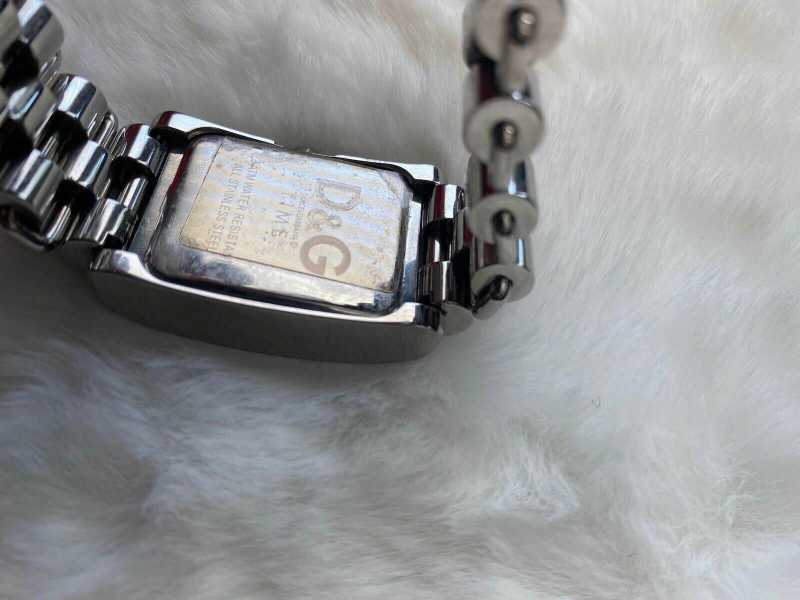 Dolce & Gabbana D&G Time Men's Rectangular Face Silver Watch