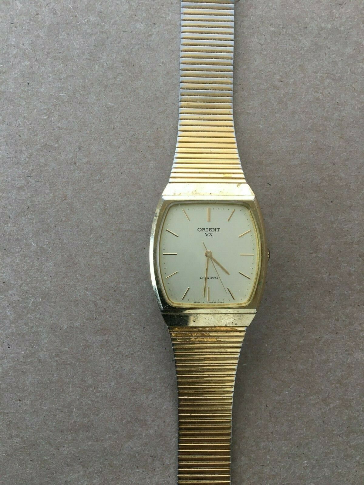 Vintage ORIENT VX Ref. D35836-21 Japan Quartz Gold Tone Men