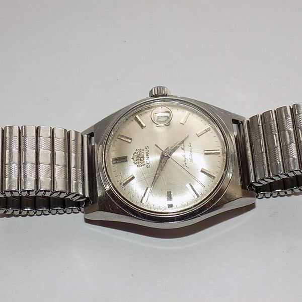 MEN'S BENRUS JUNGLE MASTER FE2D6 STEEL AUTOMATIC WIND DATE WRIST