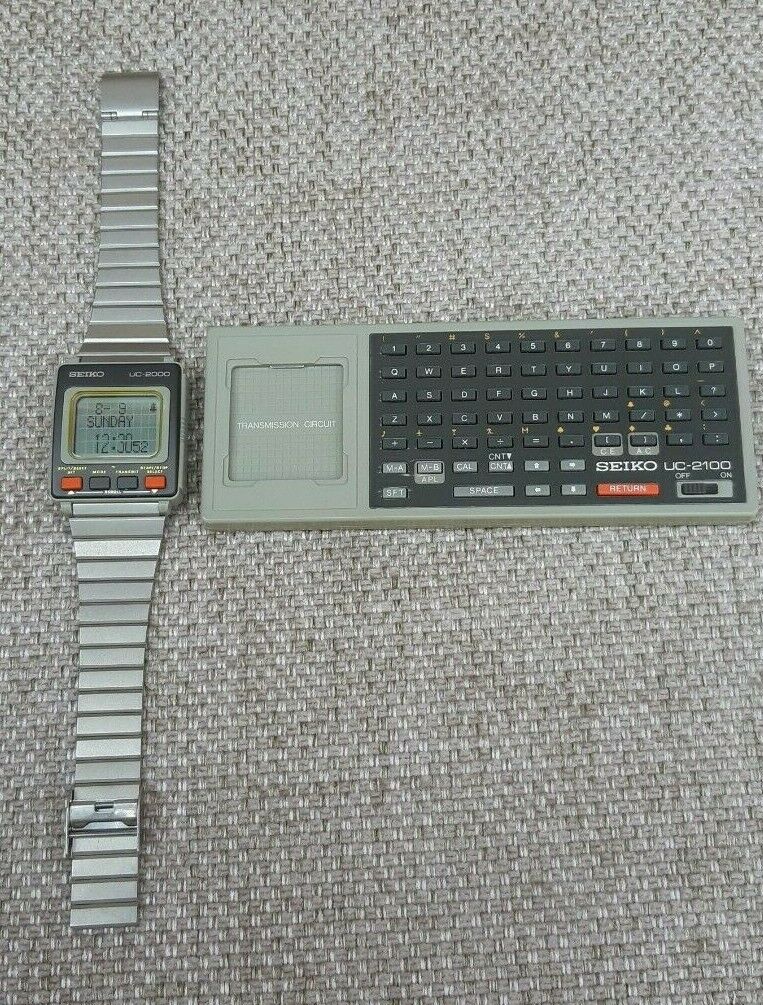 Seiko UC-2000 + UC-2100 Keyboard Wrist Information System (UW01+
