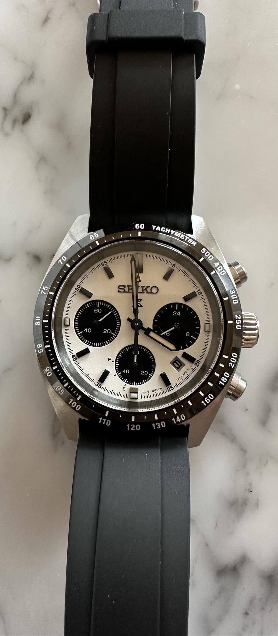WTS] Seiko Speedtimer SSC813 Panda Chronograph with Nick Mankey