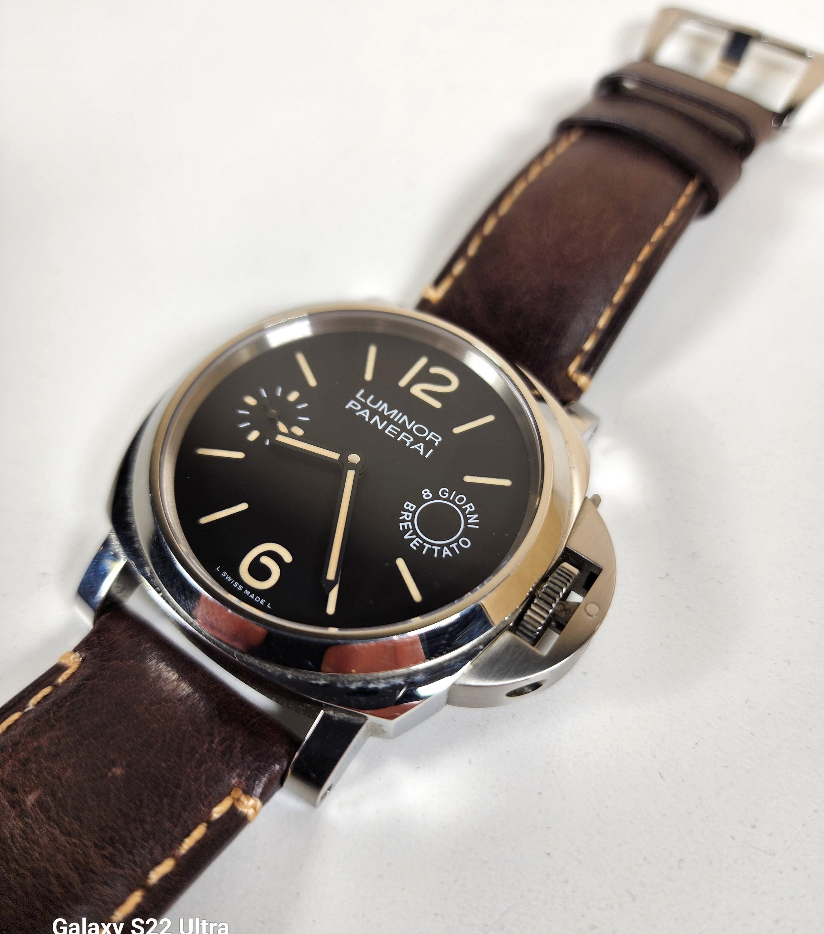 Panerai 590 Luminor Marina 8 Days Acciaio Bought from AD in