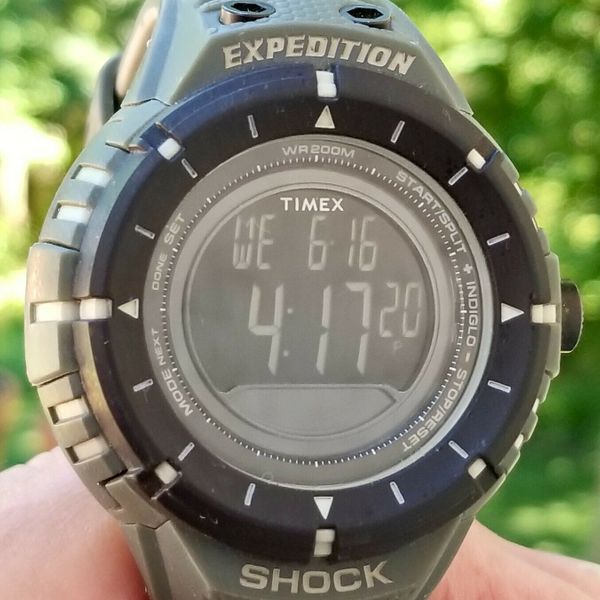 Timex Men's Expedition Digital Watch Great Condition Timer Alarms Light ...