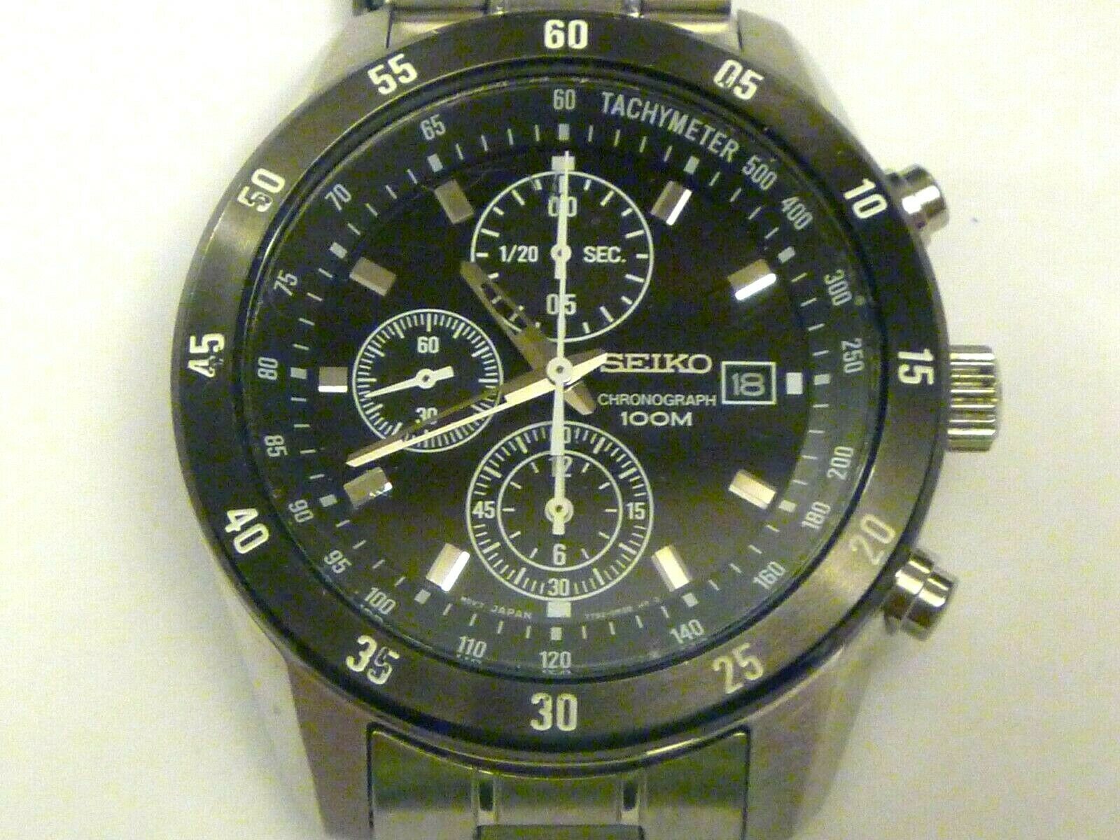 Seiko 7T92-OLVO Black Dial 100M Divers Chronograph w/Link Band NICE |  WatchCharts