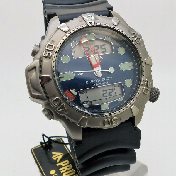 Citizen Promaster Aqualand II Titanium Alarm Chronograph Watch JP1030 ...