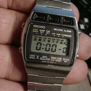SEIKO A169-5000 MELODIC ALARM CHRONO DIGITAL MEN WATCH JAPAN MADE