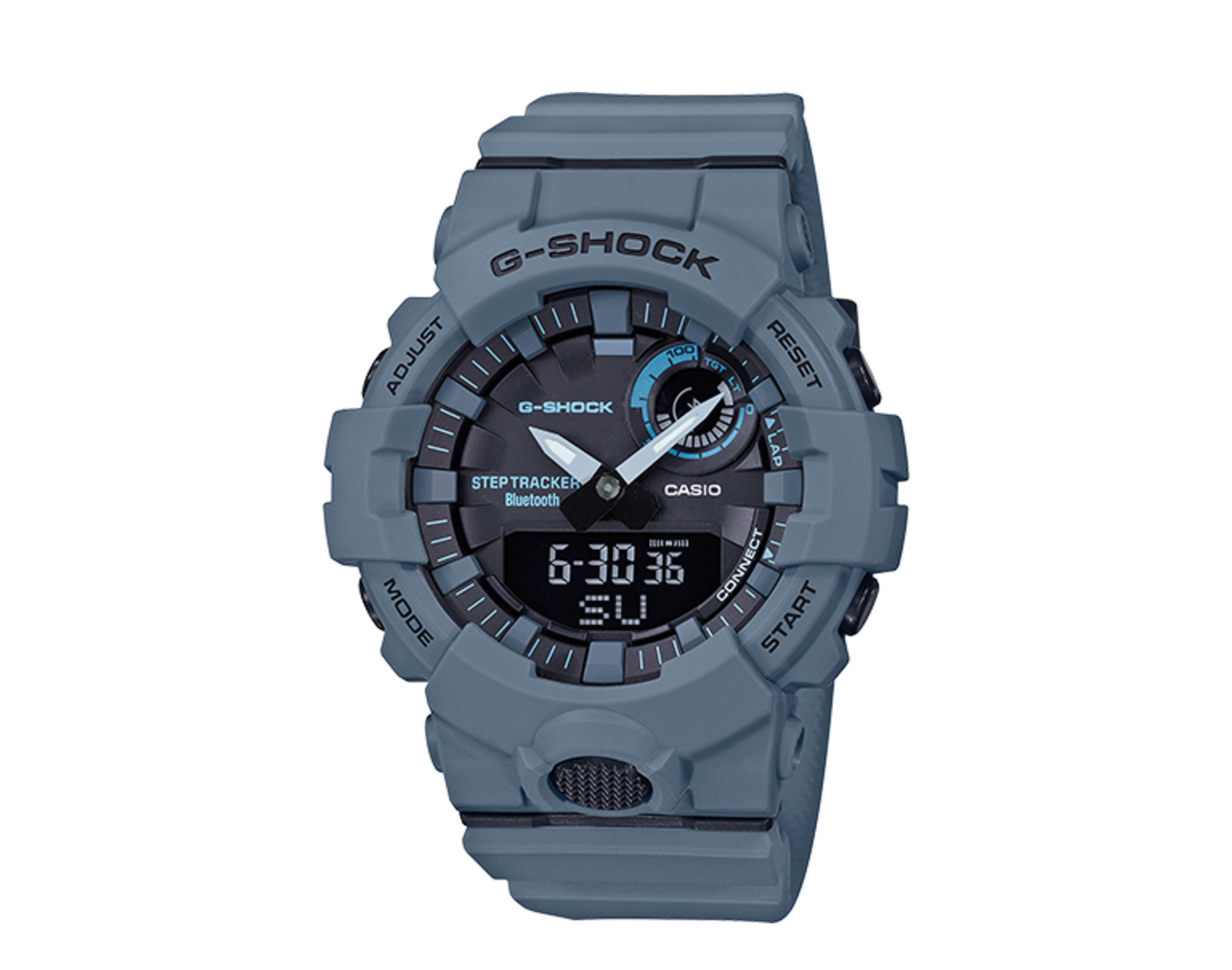 Casio G Shock Analog Digital Step Tracker Resin Blugrey Men S Watch Gba800uc 2a Watchcharts