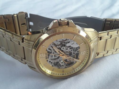 Relic men's stainless online steel automatic skeleton watch