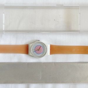 Scented Swatch Watch 1985 85 Ladies LW 107 Raspberry Box  display picture 3