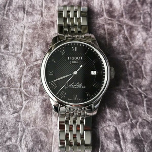 Tissot Le Locle Powermatic 80 Black Dial Silver Steel Strap Watch For Men - T006.407.11.053.00