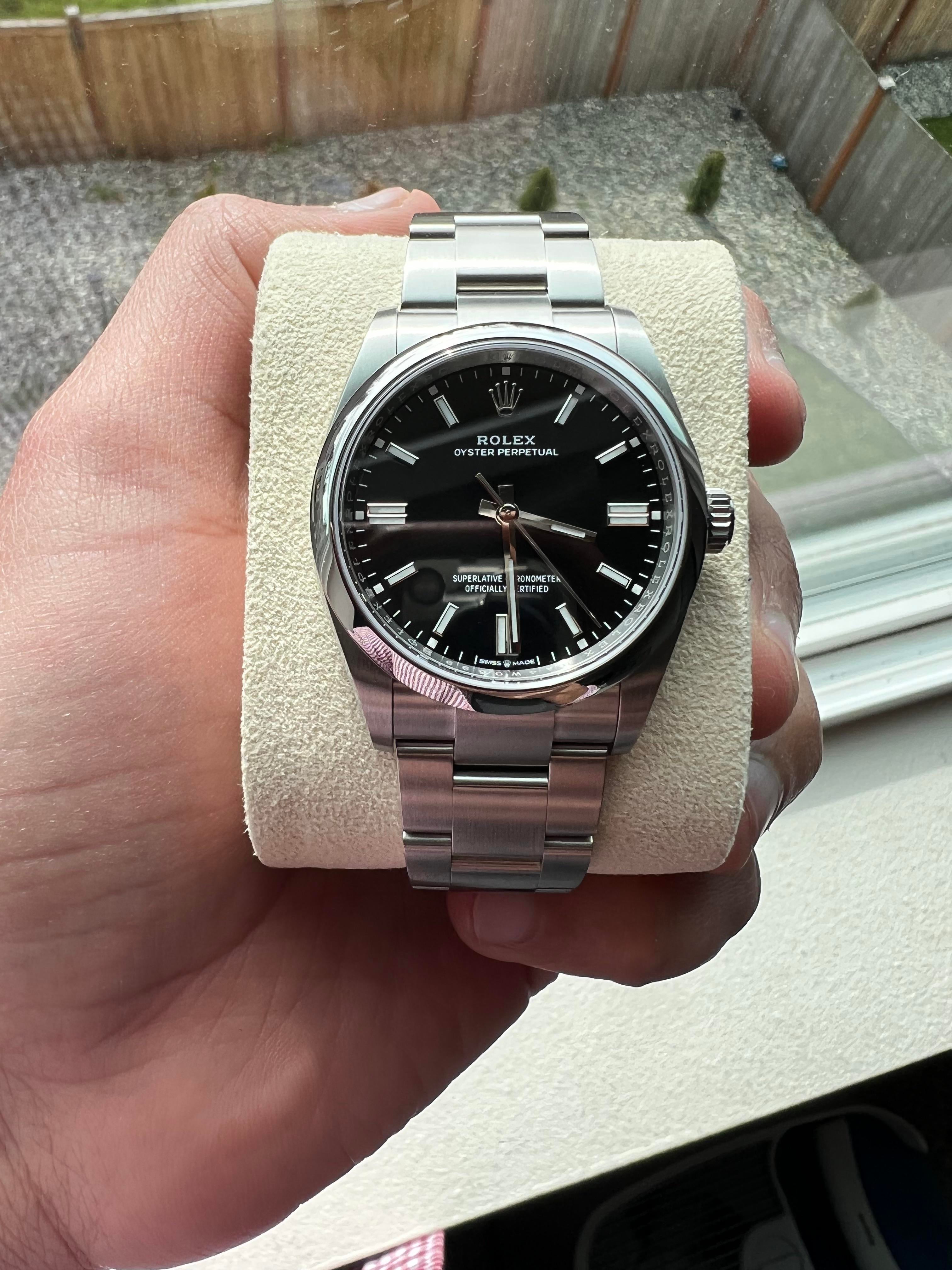 Rolex op clearance 36 black