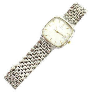 Omega Deville 1451/439.1 Watch Men's 33mm Square Quartz White Dial