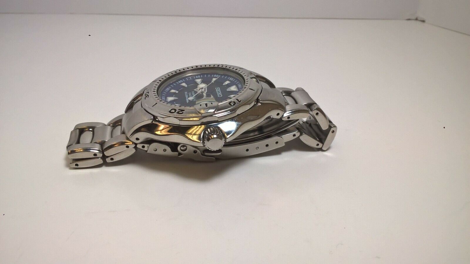 SEIKO SCUBA 200m 8F35-0030 ジャンク Seiko Scuba 200m Pippin SBCM007 Blue 8F35-0030 Perpetual HAQ; Full