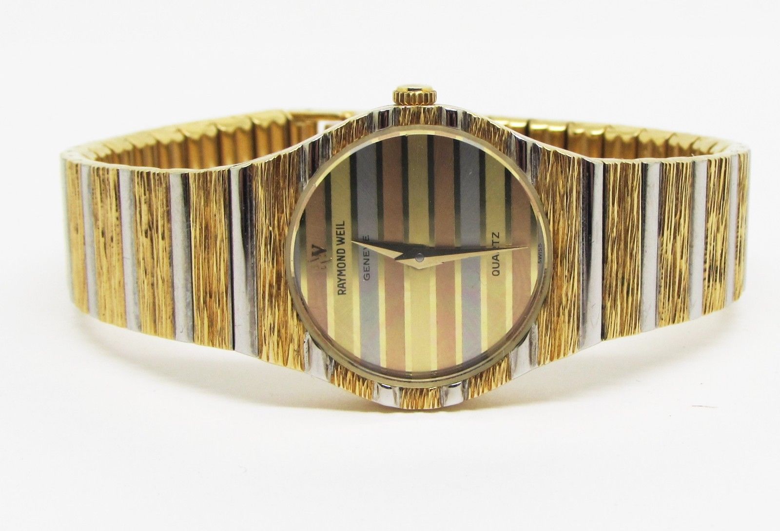 RAYMOND WEIL GENEVE TRI COLOR 18K GOLD ELECTROPLATED LADIES RAYMOND WEIL GENEVE TRI COLOR 18K GOLD ELECTROPLATED LADIES