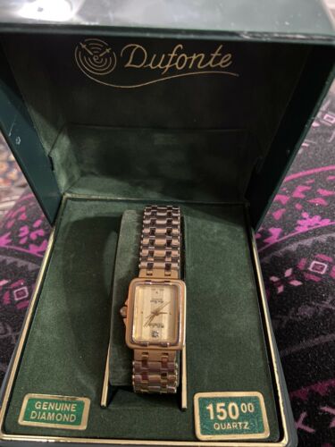 Dufonte by lucien piccard genuine diamond watch sale