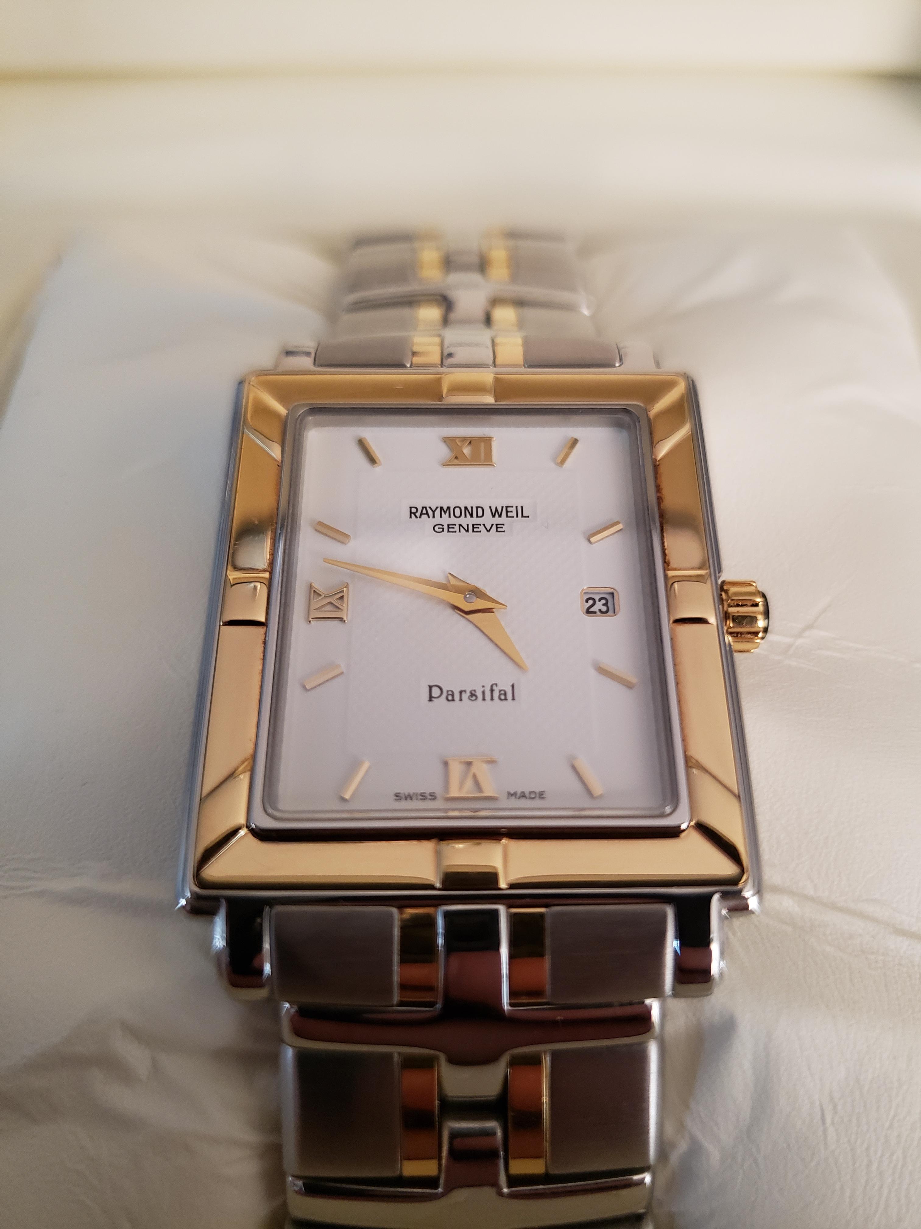 WTS Raymond Weil Parsifal Ref. 9330 . Rectangle watch. Full Kit