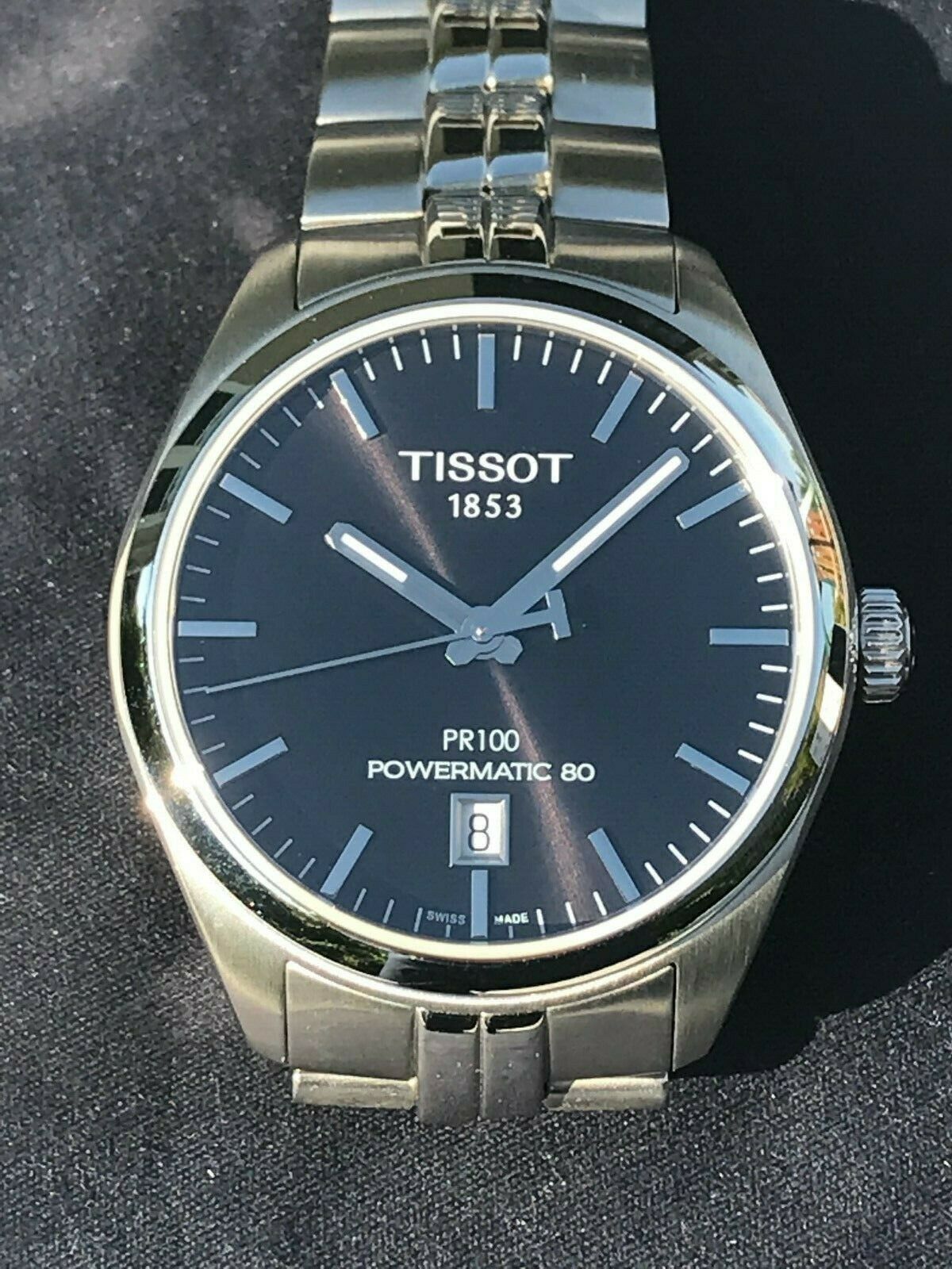 Tissot pr 100 powermatic 80 clearance blue